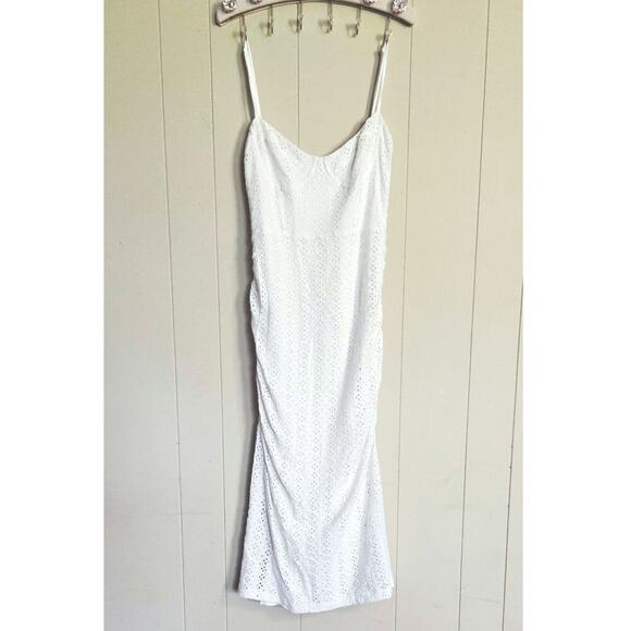 Jonathan Simkhai Eyelet Bustier White Ladies Size Medium Dress - Picture 3 of 11